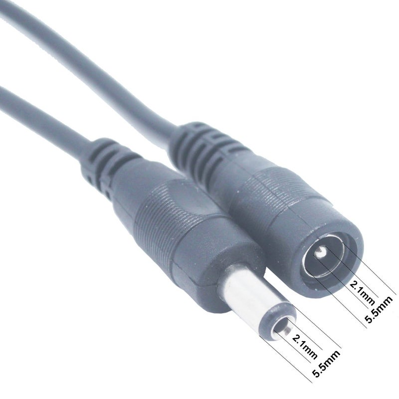 Litever Inline ON/Off Switch for DC12V~DC24V LED Strip Lights, Under Cabinet Lighting; 5.5 x 2.1 mm DC Jack, Male to Female, Plug-in, 2 Pack [LL-ONOFF-2] - Image 3